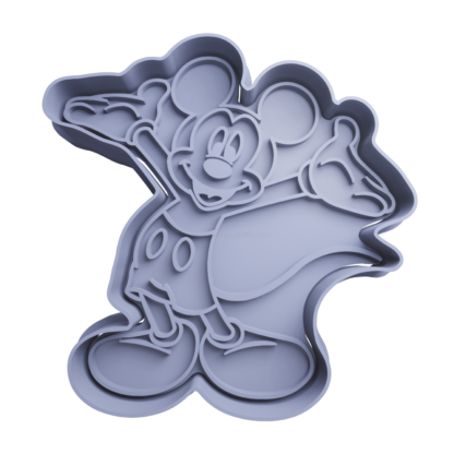Cortante para galletita de Mickey Mouse push mickey festejando cuerpo completo copia