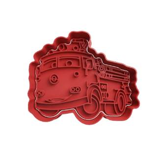 Rojo Bombero De Cars Cortante Para Galletitas