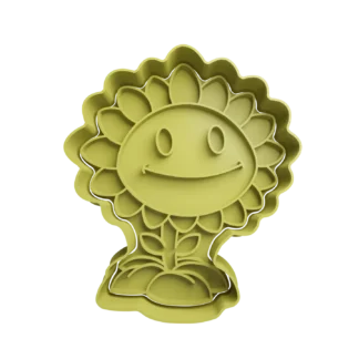 Girasol de Plantas vs Zombies Cortante Para Galletitas