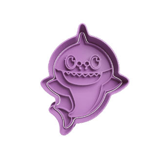 Abuela Tiburón De Baby Shark Cortante Para Galletitas