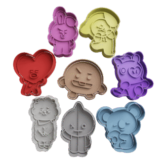 Set bt21 BTS Cortantes Para Galletitas