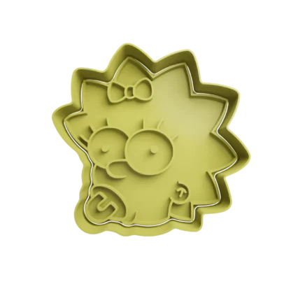 Cabeza de Maggie De Los Simpson Cortante Para Galletitas push cabeza de maggie simpson de los simpsons copia