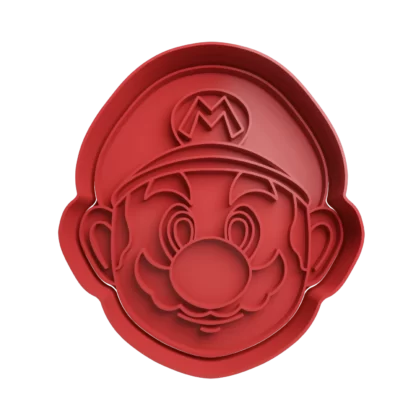 Cabeza Mario De Super Mario Bros Cortante Para Galletitas push mario de super mario bros copia