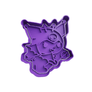 Kuromi Con Tridente Cortante Para Galletitas