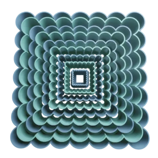 Set De Cuadrados Ondulados Cortantes Para Galletitas