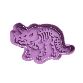 Fósil De Dinosaurio Triceratops Cortante Para Galletitas