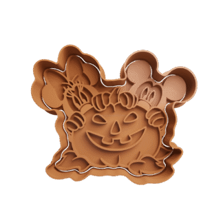 Mickey Mouse y Minnie Mouse Halloween Cortante Para Galletitas