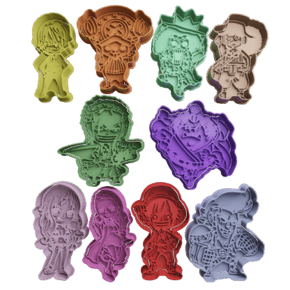 Set One Piece Chibi Cortantes Para Galletitas