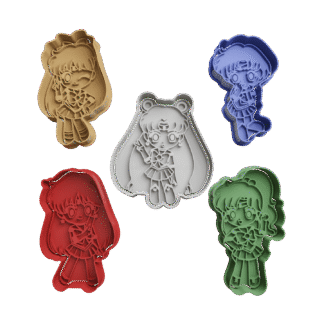 Set Sailor Moon Cortantes Para Galletitas