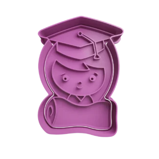 Chica egresada graduada con diploma Cortante Para Galletitas