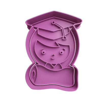 Chica egresada graduada con diploma Cortante Para Galletitas