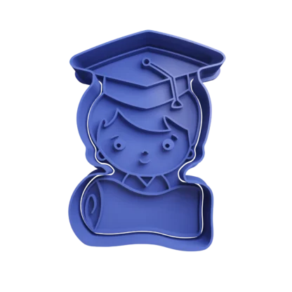 Chico egresado graduado con diploma Cortante Para Galletitas