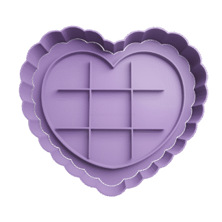 Corazon Con Lineas Cortante Para Galletitas