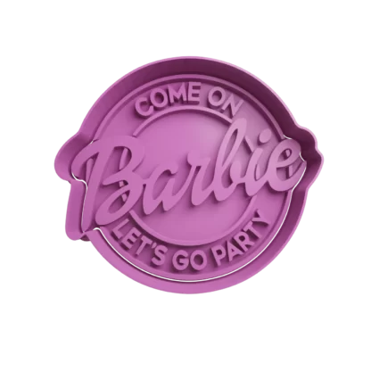 Logo De Barbie Cortante Para Galletitas push come on barbie lets go party copia