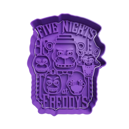 Cartel Five Nights At Freddys Cortante Para Galletitas push five night at freddys copia