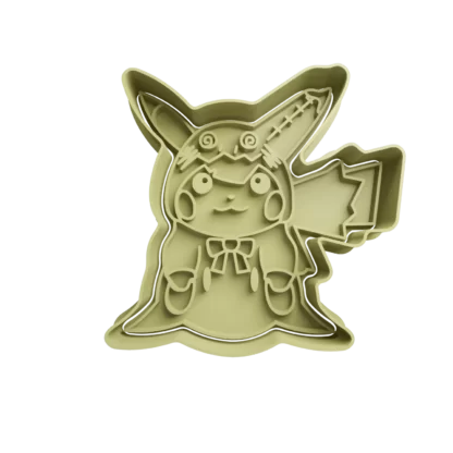 Pikachu Disfrazado Halloween Cortante Para Galletitas