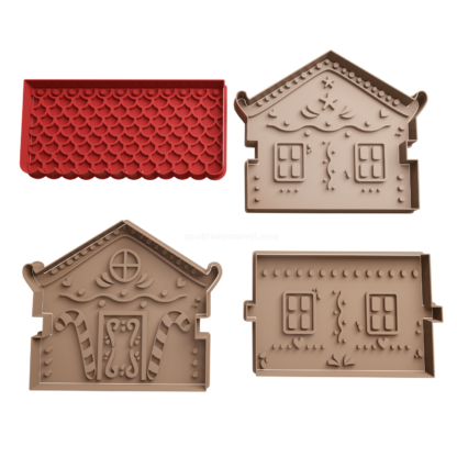 Set Casita Para Armar De Navidad Cortantes Para Galletitas casa de jengibre desarmable copia