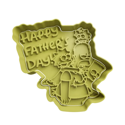 Happy Fathers Day De Los Simpson Cortante Para Galletitas push happy fathers day simpsons copia