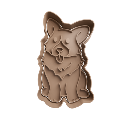 Perro Corgi Cortante Para Galletitas push perro corgi sentado copia