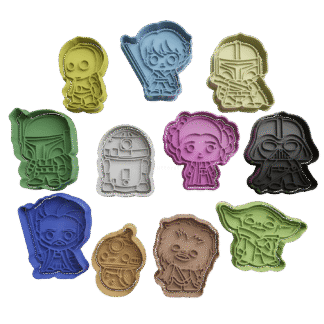 Set Star Wars Cute Cortantes Para Galletitas