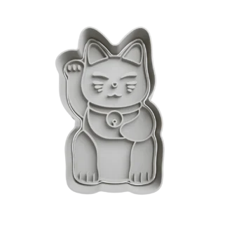 Gato De La Suerte Maneki-neko Cortante Para Galletitas