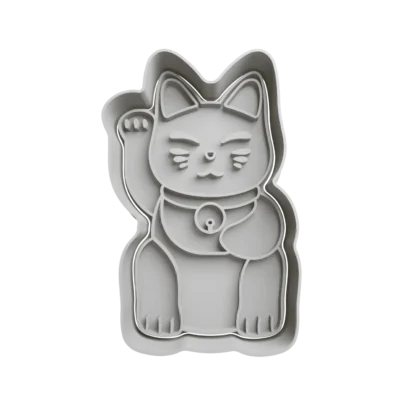 Gato De La Suerte Maneki-neko Cortante Para Galletitas