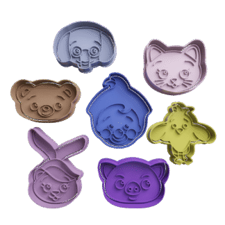 Set cabezas El Payaso Plim Plim Cortante Para Galletitas