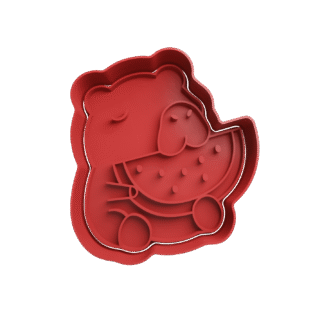 Carpincho Capibara Comiendo Sandia Cortante Para Galletitas 2