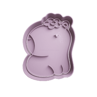 Carpincho Capibara Con Flor Cortante Para Galletitas