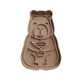 Carpincho Capibara Con Vaso Cortante Para Galletitas