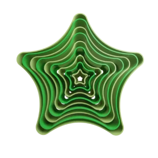 Set De Estrellas Redondeadas Cortantes Para Galletitas 2