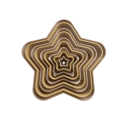 Set De Estrellas Puntas Redondeadas Cortantes Para Galletitas
