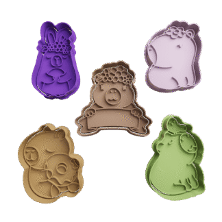 Set Carpinchos Capibaras Cortantes Para Galletitas 4