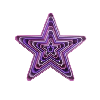 Set De Estrellas Redondeadas Cortantes Para Galletitas 3