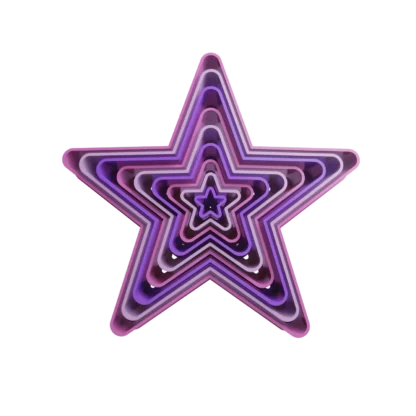 Set De Estrellas Redondeadas Cortantes Para Galletitas 3