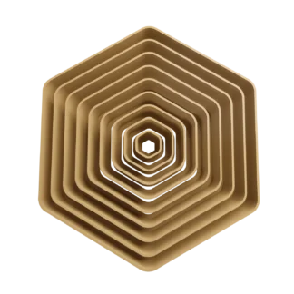 Set De Hexagonos Redondeados Cortantes Para Galletitas