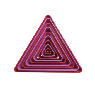 Set De Triangulos Redondeados Cortantes Para Galletitas