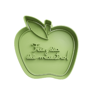 Manzana Feliz Dia Maestro Cortante Para Galletitas