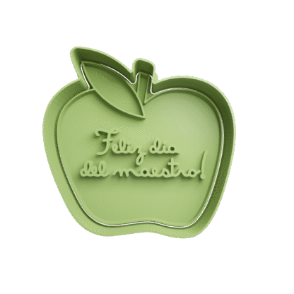 Manzana Feliz Dia Maestro Cortante Para Galletitas