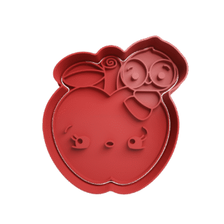 Manzana Con Gusano Dia Del Maestro Cortante Para Galletitas