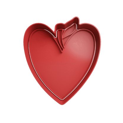 Manzana Forma De Corazon Dia Del Maestro Cortante Para Galletitas