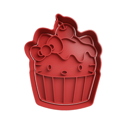 Hello Kitty Muffin Cortante Para Galletitas