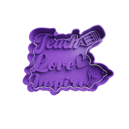 Teach Love Inspire Dia Del Maestro Cortante Para Galletitas