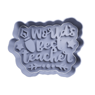 Worlds Best Teacher Dia Del Maestro Cortante Para Galletitas