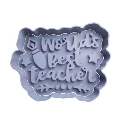 Worlds Best Teacher Dia Del Maestro Cortante Para Galletitas