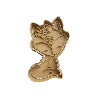 Zorro Con Flores Cortante Para Galletitas 2