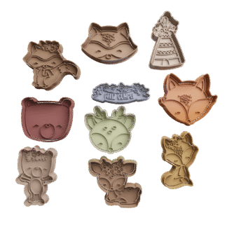 Set Animales Del Bosque Cortantes Para Galletitas