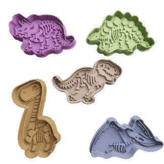 Set Dinosaurios Fosiles Cortantes Para Galletitas