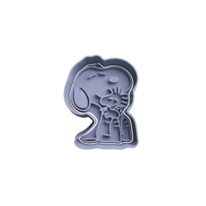 Snoopy abrazando a Woodstock Mini Cortantes Para Galletitas