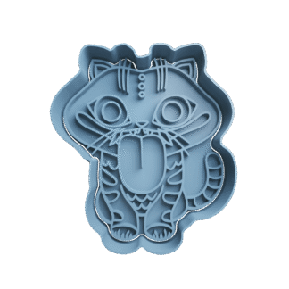 Gato Derpy Guerreras Kpop Cortante para Galletitas